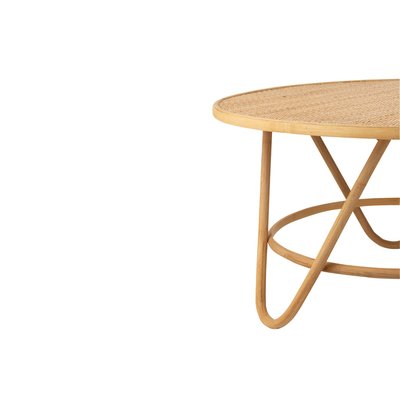 Table basse ronde en rotin naturel D80 - TARO HELLIN, DEPUIS 1862