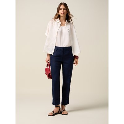 Pantalon chino réalisé en tissu frais 100% lin OLTRE