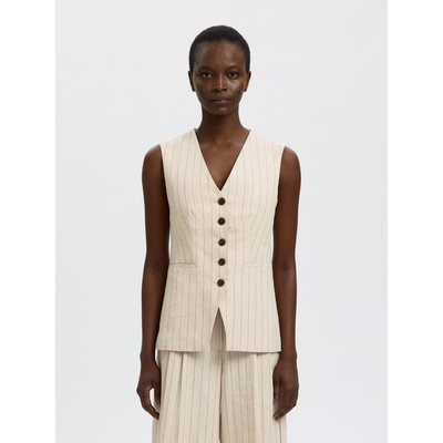 Gilet Sans Manches Mélange de lin SELECTED