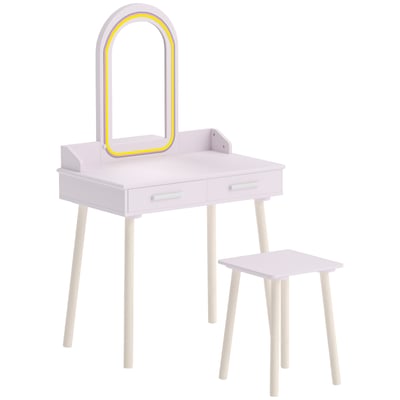 Ensemble de coiffeuse pour enfants MDF Rose AIYAPLAY