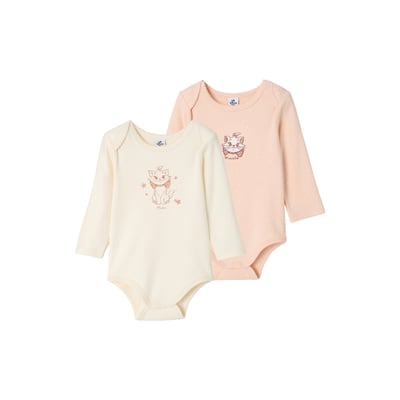 Lot de 2 bodies Marie les Aristochats Disney VERTBAUDET