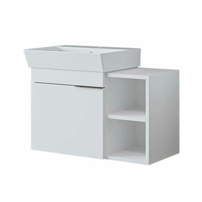 Meuble vasque suspendu 72 cm, 1 porte 2 niches NORIA PIER IMPORT