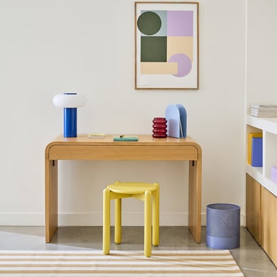 Bureau, plaqué chêne, 1 tiroir, VENCE LA REDOUTE INTERIEURS