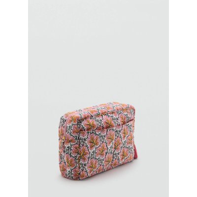 Trousse de toilette en coton imprimé à fleurs MANGO