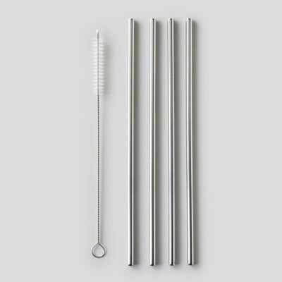 Lot de 4 pailles avec goupillon MONOPRIX MAISON