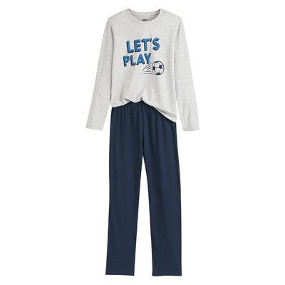 Cotton Football Pyjamas with Slogan Print LA REDOUTE COLLECTIONS