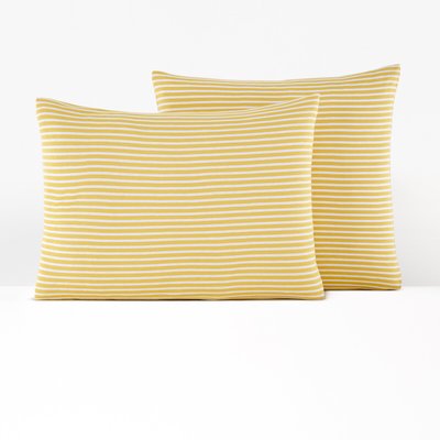 Taie d'oreiller jersey coton/modal Dolsi Jaune LA REDOUTE INTERIEURS