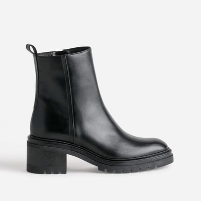 Boots À Talon en cuir SORIANE TEXTO