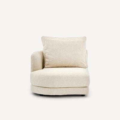 Demi-canapé gauche, modulable en bouclette, TIBERIO AM.PM