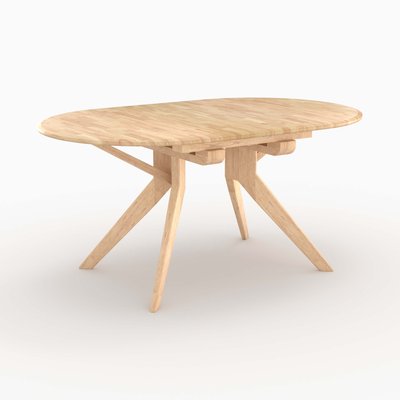 Table extensible en bois d'hévéa massif 6 à - MERLIN RENDEZ-VOUS DÉCO