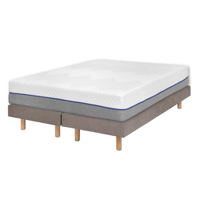 Pack 2 sommiers tapissiers avec matelas Bois massif  HABBY AKITEN RETAIL
