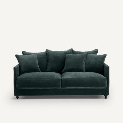 Canapé compact convertible velours, Lazare AM.PM