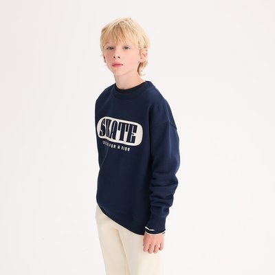 Sweat col rond à message en molleton LA REDOUTE COLLECTIONS