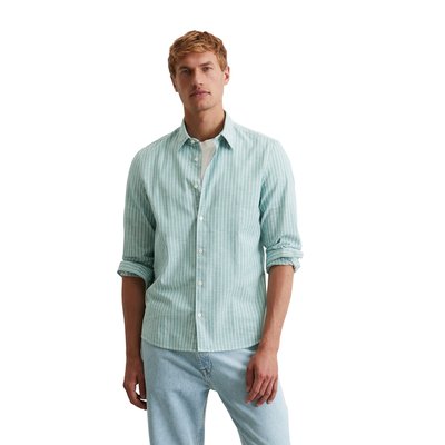 Chemise shaped en coton bio rayé MARC O'POLO