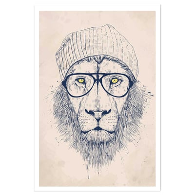 Affiche enfant lion HEXOA