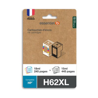 Cartouche H62XL NOIR + 3 Couleurs ESSENTIEL B
