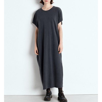 Длинное платье-футболка с круглым вырезом, короткие рукава FAZY AMERICAN VINTAGE