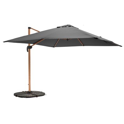 Parasol déporté 3 x 3m et 4 dalles lestées, BRESCIA OVIALA