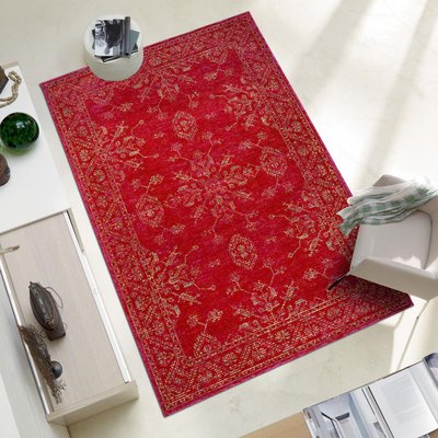 Tapis kilim tissé motif baroque CLARK 8 UN AMOUR DE TAPIS