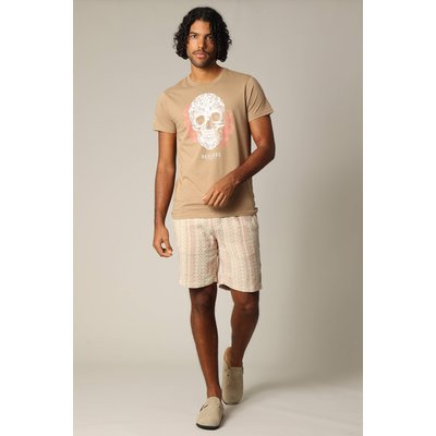T-shirt en jersey de coton avec print et manches courtes CALABERA DEELUXE