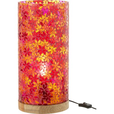 Lampe fleur mosaïque en verre  ambiance chaleureuse RECOLLECTION