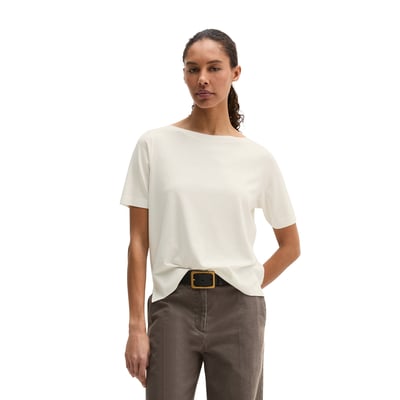 T-shirt de luxe régulier en mélange de TENCEL™ Lyocell et de coton MARC O'POLO