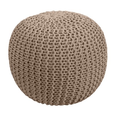 Pouf tricot rond en coton D40 cm - ELISA RENDEZ-VOUS DÉCO