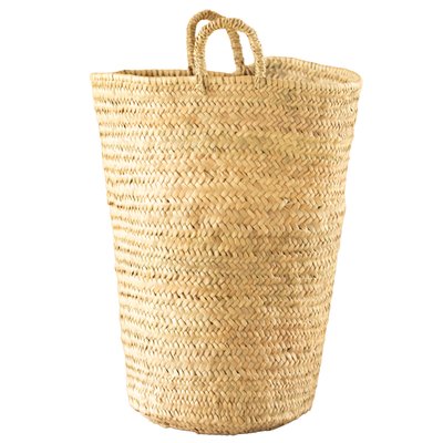 Grand panier en feuilles de palmier avec anse HOME MAISON