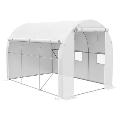Serre de jardin tunnel 6 m² acier bâche PE haute densité OUTSUNNY