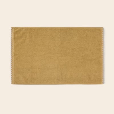 Tapis De Bain en Éponge unie et point feston triangulaire NERYDA MADURA