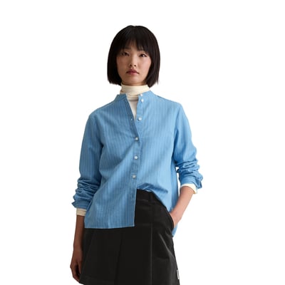 Blouse avec détail de plis regular en pur coton bio MARC O’POLO DENIM