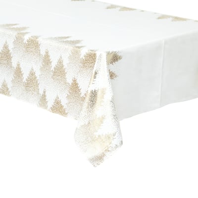 Nappe de Noël rectangulaire imprimée sapins ATMOSPHERA