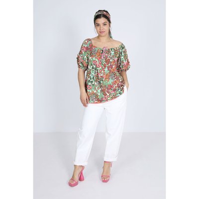 Blouse imprimée encolure carrée JEAN-MARC PHILIPPE