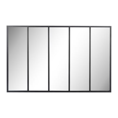 Miroir rectangle 5 bandes industriel en métal 137x90cm EMDE