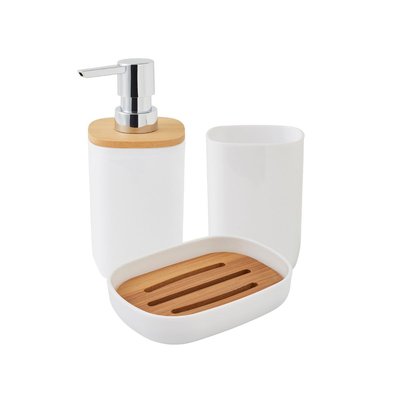 Set salle de bain 3 pièces uni en bambou SEQUOIA GUY LEVASSEUR