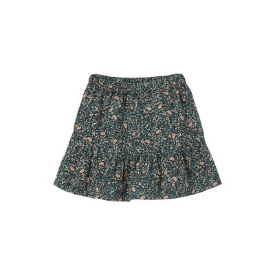 Jupe à volant en velours imprimé fleurs VERTBAUDET