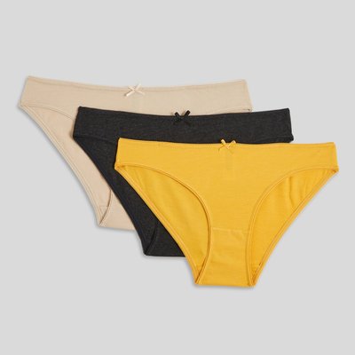 Lot de 3 culottes ALIX en coton BIO, certifié OEKO-TEX MONOPRIX