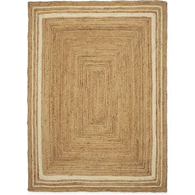 Tapis en jute tressé à liserés RECOLLECTION