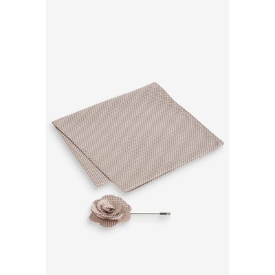 Pochette en soie texturée et fleur de mariage NEXT