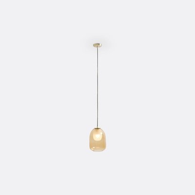 Suspension laiton et verre ambré Ø20 cm, Bumble LA REDOUTE INTERIEURS