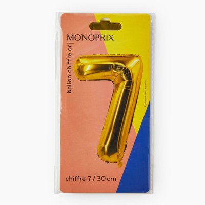 Ballon or chiffre 7 MONOPRIX MAISON