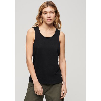 Top scollatura rotonda, logo ricamato SUPERDRY