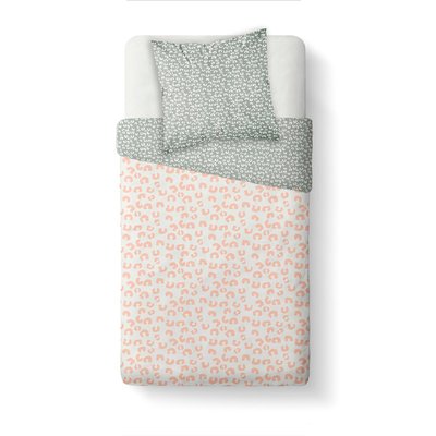 Parure de lit coton 1 personne imprimé enfant HAPPY TODAY