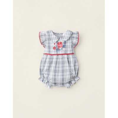 Combi-short avec Carreaux et Broderies ZIPPY