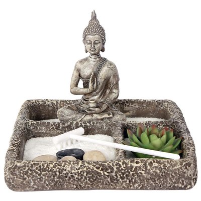 Jardin zen avec bouddha 19 x 14 x 19 cm JARDINDECO