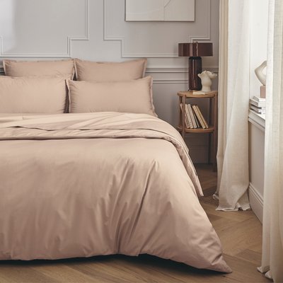 Parure de lit Housse de couette + Taie carrée en percale de coton, PREMIÈRE ESSIX