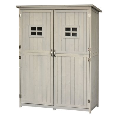 Abri jardin 128L x 50l x 164H cm bois massif sapin pré-huilé OUTSUNNY
