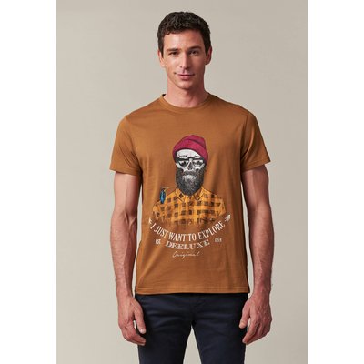 T-Shirt col rond avec tête de mort esprit bucheron TELLSON DEELUXE