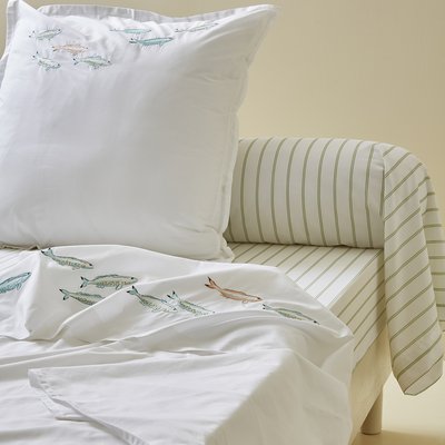 Drap brodé AU FIL DE L'EAU SYLVIE THIRIEZ