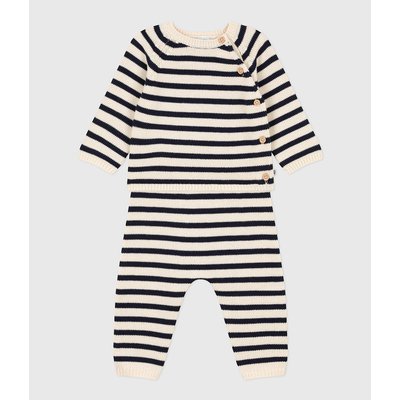Conjunto de 2 peças às riscas, em tricot PETIT BATEAU